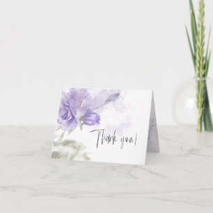 Thank You Painterly Purple Floral