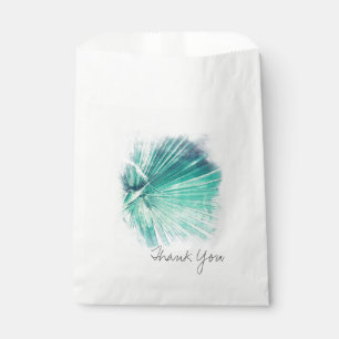 Thank You Pale Green Palm Tree Leaf Favour Bag