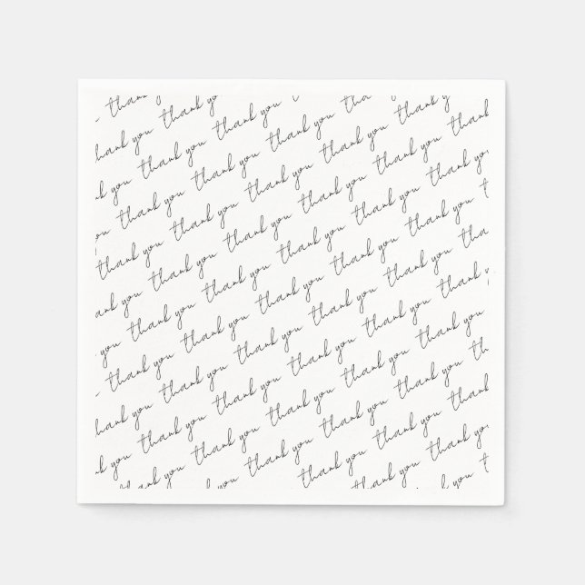 Thank You Paper Napkins Script  (Front)