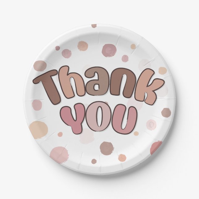 Thank you  paper plate (Front)