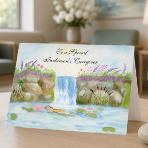 Thank You Parkinson Caregiver Otter Woodland  Card