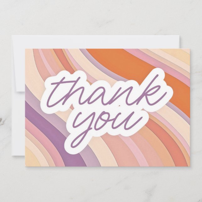 Thank You Pastel Gradient Card (Front)
