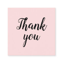 Thank you pastel pink trendy handmade simple