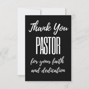 Thank You Pastor For Your Faith Card