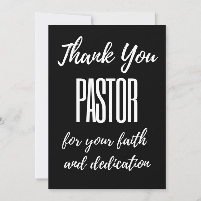 Thank You Pastor For Your Faith Card (Front)