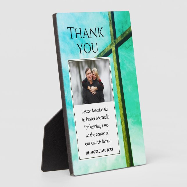 THANK YOU PASTOR Keeping Jesus Centre PHOTO Plaque (Side)