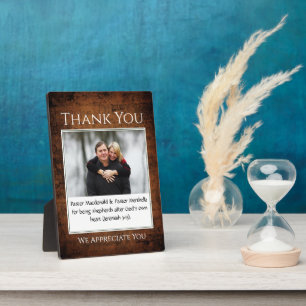 THANK YOU PASTOR Shepherd PHOTO Plaque