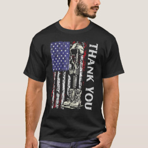 Thank You Patriotic Memorial Day 4th Of July Us F T-Shirt