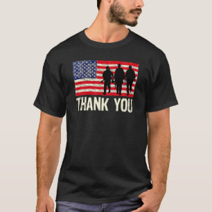 Thank You Patriotic Veteran Memorial Day 4th Of Ju T-Shirt