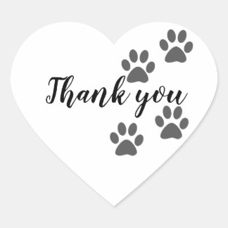 THANK YOU Paw-Print sticker
