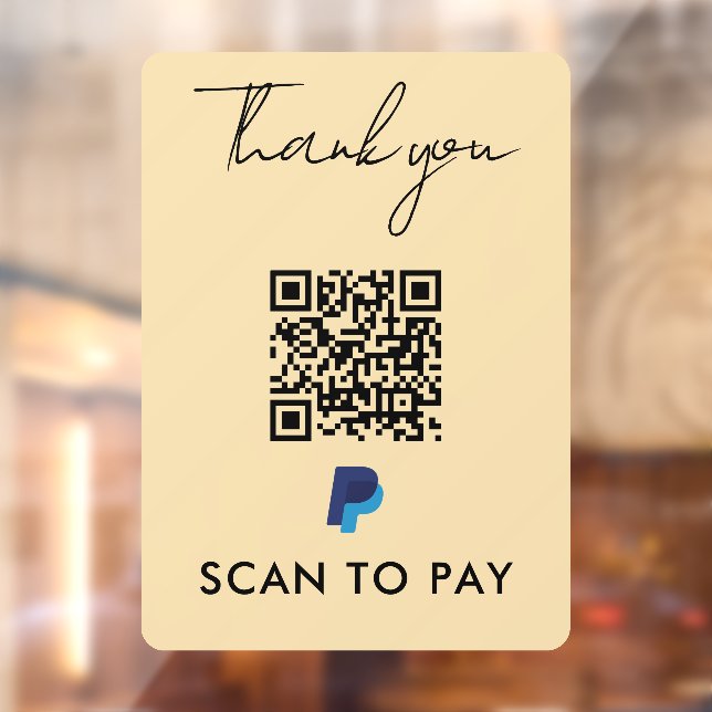 Thank you Paypal QR Code Scan to Pay Modern Groovy (Sheet 2)