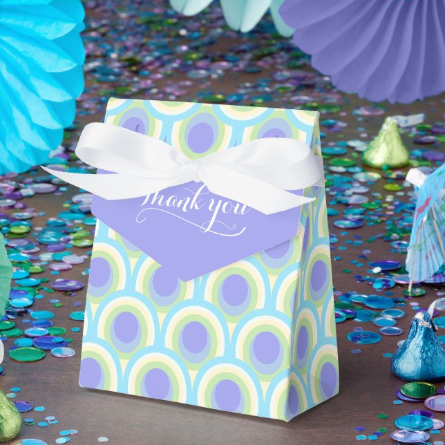 Thank you peacock ovals purple green blue gift box (Creator Uploaded)