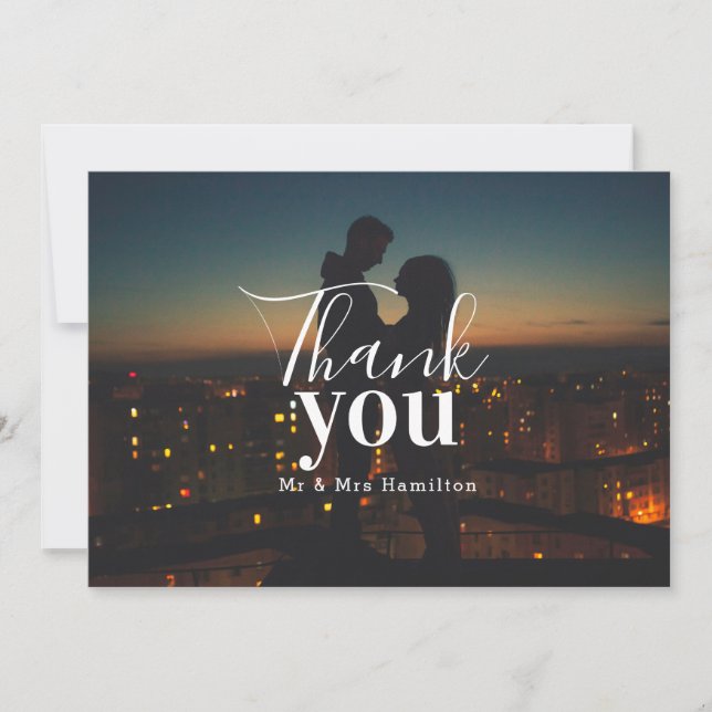 Thank You Personalised Photo Card (Front)