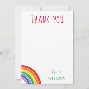 Thank You Personalised Rainbow Kids Party