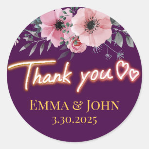 Thank You Personalised Sticker