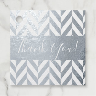 Thank You Personalised ZigZag Chevron Pattern Favour Tags