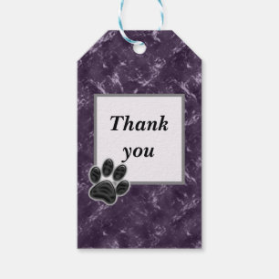 Thank You Pet Sitter Rich Purple Marbled Gift Tags