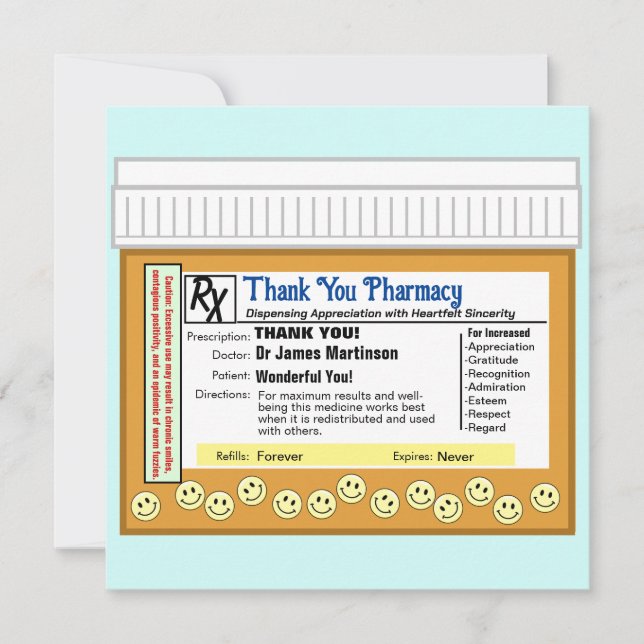 Thank You Pharmacy Card (Front)