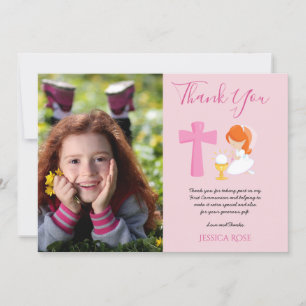 THANK YOU PHOTO 1st Communion - RED HAIR GIRL