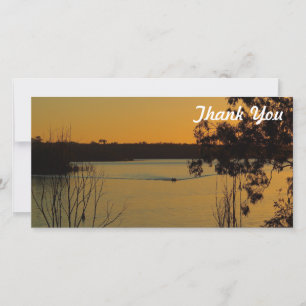 Thank You photo card - Lake Monduran sunset