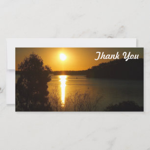 Thank You photo card - Lake Monduran sunset