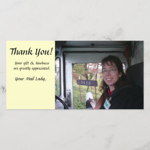 Thank You Photo Card - Mailman