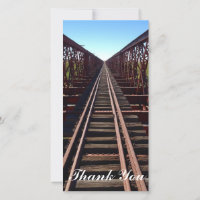 Thank You photo card - railway