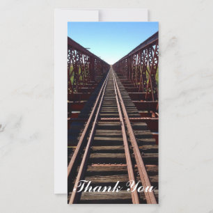 Thank You photo card - railway