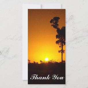 Thank You photo card - sunset