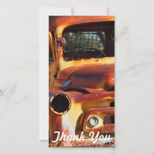 Thank You photo card - Vintage car