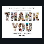 Thank You Photo Collage Coworker Farewell Retired Poster<br><div class="desc">Personalised Thank You Photo Collage for retired colleague, co-worker, team manager or boss. This customisable photo gift is also perfect as a farewell keepsake for teacher, coach or friends leaving. This custom template is a unique and meaningful goodbye gift that captures the precious moments and memories shared together. The design...</div>