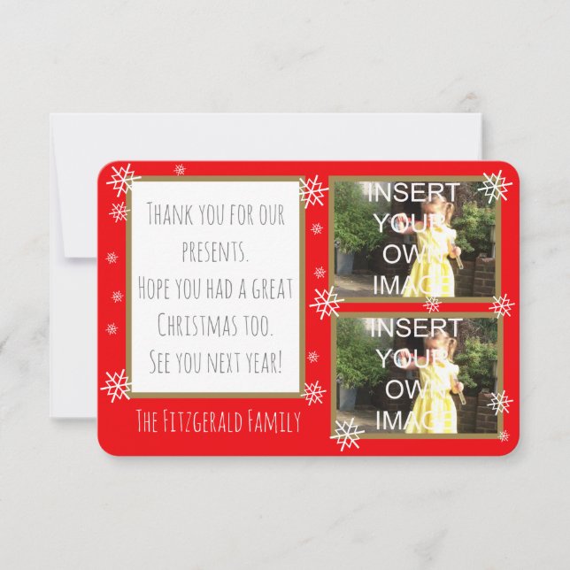 Thank You Photo Collage Custom Personalised (Front)