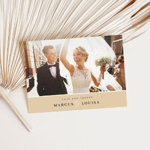 THANK YOU photo elegant chic ampersand beige