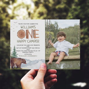 Thank You Photo Happy Camper  Card