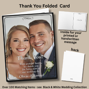 Thank You - Photo on Black White,