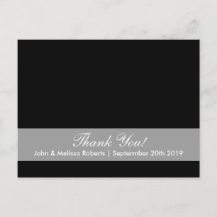 Thank you photo postcard for wedding photograph