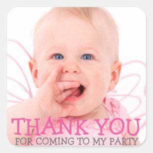 Thank You Photo Sticker for Baby or Kids Party