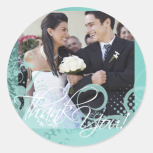 Thank You Photo Sticker (Grungy Floral)