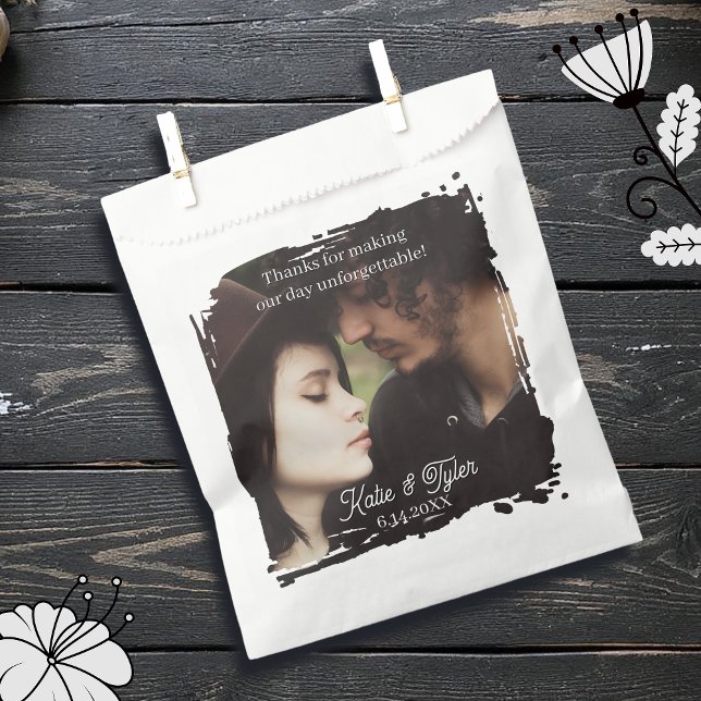 Thank You | Photo Template Wedding Favour Bag (Creator Uploaded)