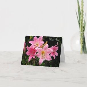 Thank You Photocards - Pink Lilies Card