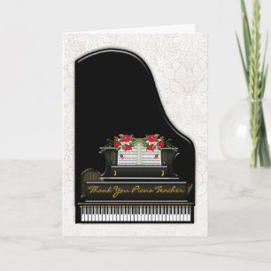 Thank You Piano Teacher Greeting Card
