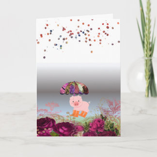 Thank You Pig Time Greeting Card