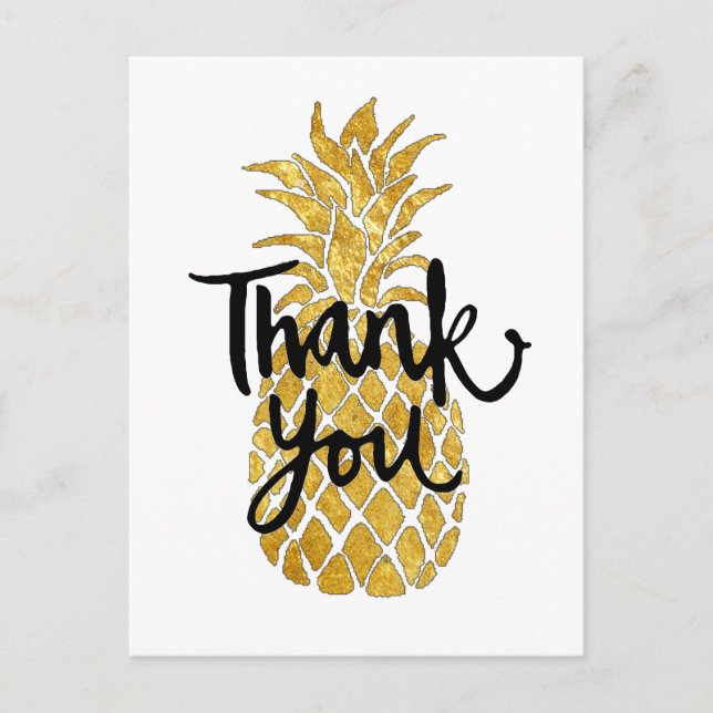 thank you pineapple graphic postcard (Front)
