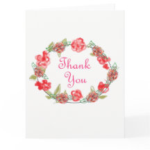 Thank You Pink And White Floral Decorative Art