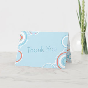 Thank You - Pink & Blue Circles Card