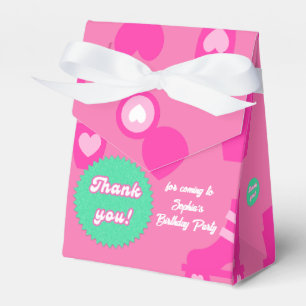 Thank you, Pink Doll Birthday Party, Girl Favour Box