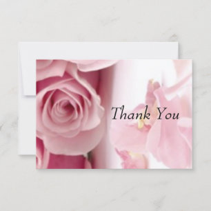 Thank You Pink Flowers Card