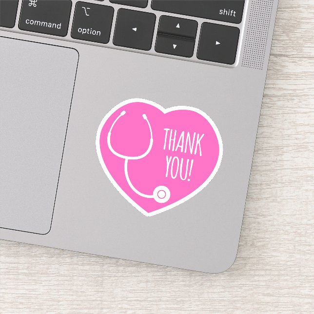 Thank You | Pink Heart Stethoscope (Detail)