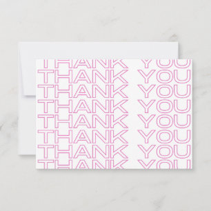 Thank You Pink Newspaper Print Media Insert Card