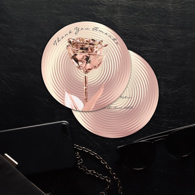 Thank You Pink Rose Gold Flower Luxury Elegant (Thank You Pink Rose Gold Flower Luxury Elegant)